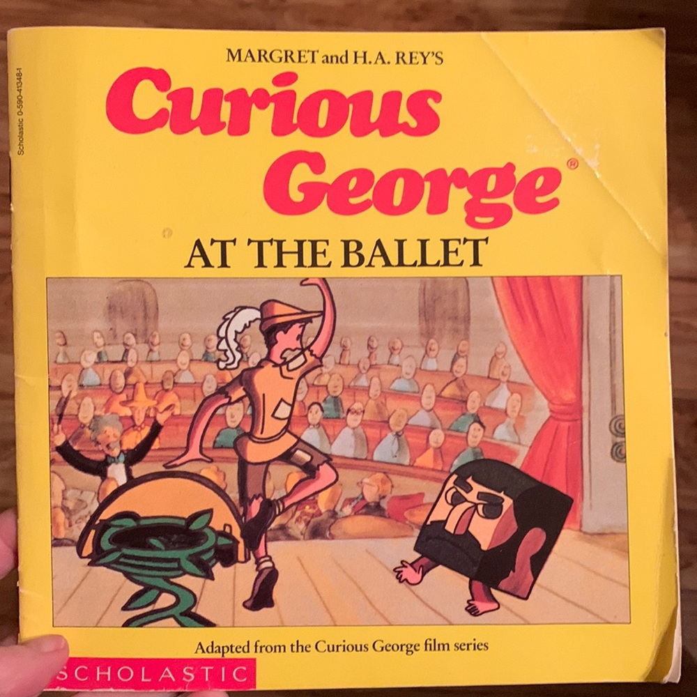 Curious George at the Ballet Scholastic vintage story children picture book VGUC